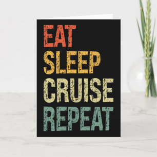 Eten Slapen Cruise Herhalen Familie Koppel Strand Kaart
