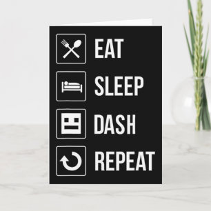 Eten Slapen Dashing Herhalen Video Game Geometrie  Kaart