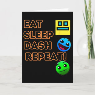Eten Slapen Dashing Herhalen Video Game Geometrie  Kaart