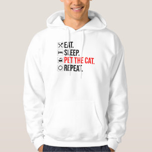 Eten. Slapen. De Kat Aaien. Herhalen Hoodie