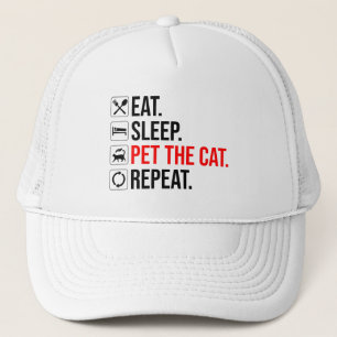 Eten. Slapen. De Kat Aaien. Herhalen Trucker Pet