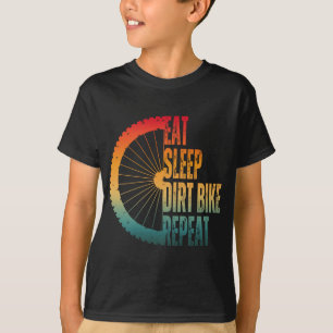ETEN SLAPEN DIRT BIKE HERHALEN T-SHIRT