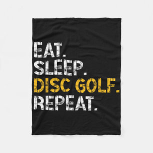 Eten Slapen Disc Golf Herhalen Disc Golf Speler Gr Fleece Deken