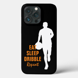 Eten Slapen Dribbelen Herhalen basketbal silhouet iPhone 13 Pro Hoesje
