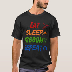 Eten Slapen[ Fishdom Herhalen T-shirt