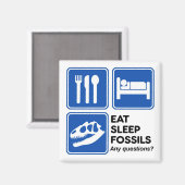 ETEN, SLAPEN, FOSSIELEN MAGNEET (Voorkant / Achterkant)