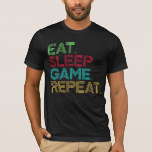 Eten Slapen Game Herhalen Grappig T-shirt
