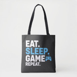 Eten Slapen Game Herhalen Grappige Gamer Citaat On Draagtas