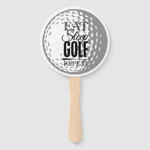 Eten,Slapen, Golfen, Herhalen Handwaaier