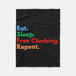 Eten Slapen Gratis Klimmen Herhalen Gratis Klimmer Fleece Deken