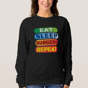 eten slapen hamburgers herhalen trui