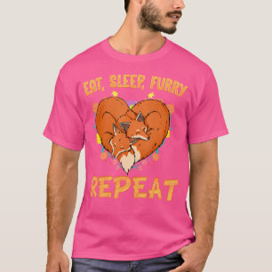 Eten Slapen Harig Herhalen Ik Schattig Anime Cospl T-shirt