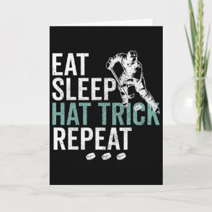 Eten Slapen Hat Trick Herhalen Cool Ijshockey Puck Kaart