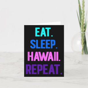 Eten Slapen Hawaii Herhalen Aloha Vibes Tiki Luau Kaart
