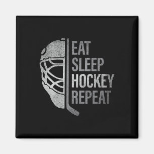 Eten Slapen Hockey Herhalen Grappige IJshockeyspel Magneet