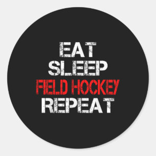 Eten Slapen Hockey Herhalen Hogeschool Sport Act Ronde Sticker