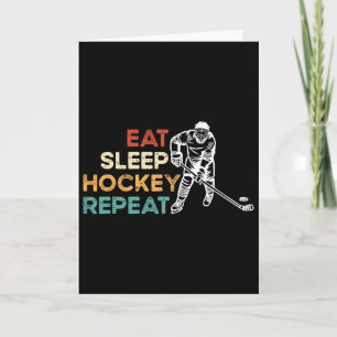 Eten Slapen Hockey Herhalen IJshockey Liefhebber J Kaart