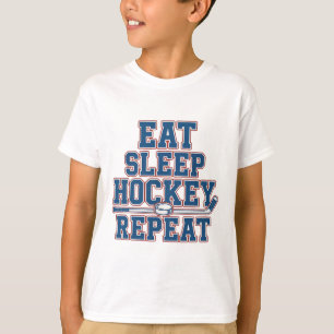 Eten Slapen Hockey Herhalen IJshockey Voor Tiener T-shirt