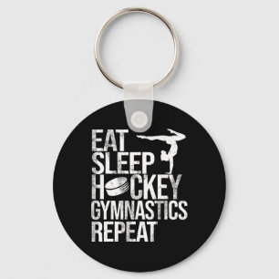 Eten Slapen Hockey Turnen Herhalen Sport Speler Gy Sleutelhanger