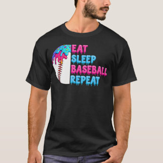 Eten Slapen Honkbal Herhalen Grappige Jongens Honk T-shirt