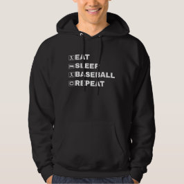 Eten Slapen Honkbal Herhalen Hoodie