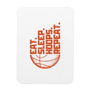 Eten Slapen Hoops Herhalen Basketbal Grappige Cita Magneet