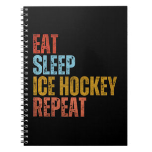 ETEN SLAPEN IJSHOCKEY HERHALEN NOTITIEBOEK