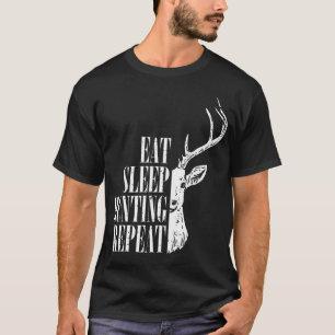 Eten Slapen Jagen Herhalen Grappige Hertenjager T-shirt