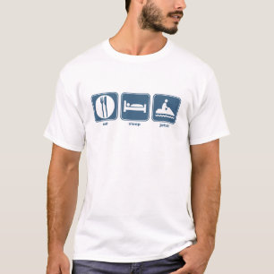 eten, slapen, jetski t-shirt