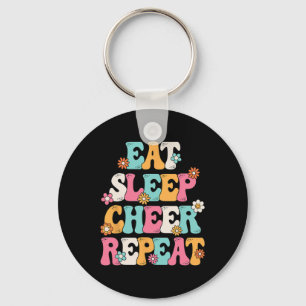 Eten Slapen Juichen Herhalen Cheerleader Cheerlead Sleutelhanger