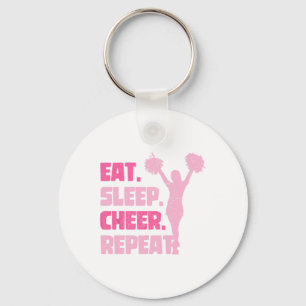 Eten Slapen Juichen Herhalen Cheerleader Grappig C Sleutelhanger