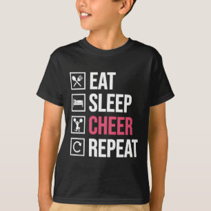 Eten Slapen Juichen Herhalen Grappig Cheerleaden C T-shirt