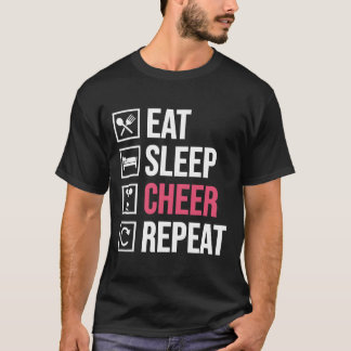 Eten Slapen Juichen Herhalen Grappig Cheerleaden C T-shirt