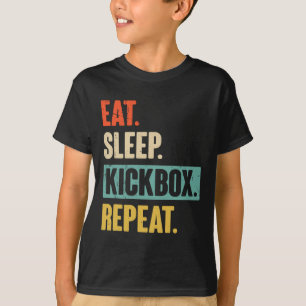 Eten Slapen Kickboksen Herhalen Retro Kickboksen B T-shirt