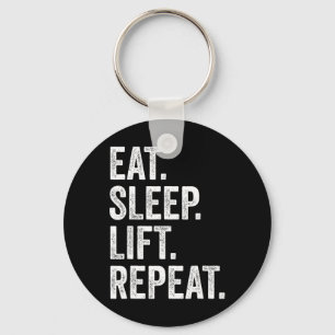 Eten Slapen Lichten Herhalen Fitness Bodybuilding Sleutelhanger