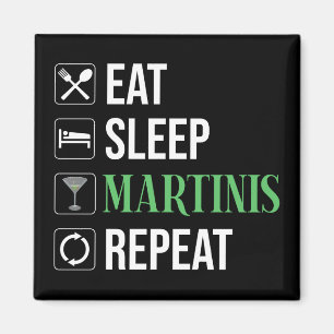 Eten. Slapen. Martinis. Herhalen. Magneet