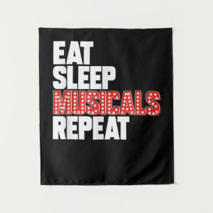 Eten Slapen Musical Repetitie Broadway Acteur Actr Wandkleed