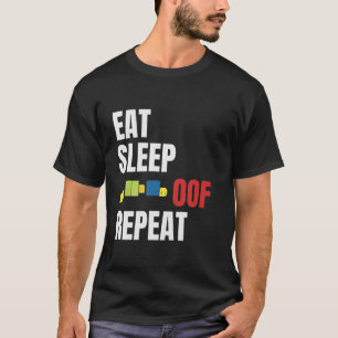 Eten Slapen Oof Herhalen Grappige Meme Gamers Cade T-shirt