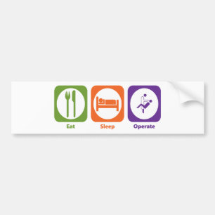 Eten Slapen Opereren Bumpersticker