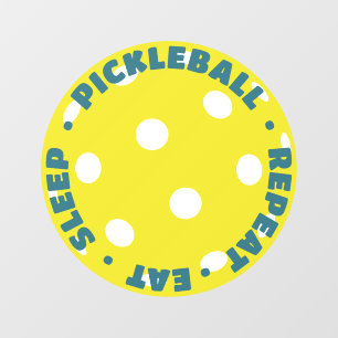ETEN, SLAPEN, PICKLEBALL, HERHALEN RAAMSTICKER