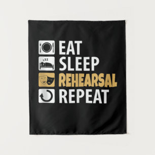 Eten Slapen Rehearsal Herhalen - Theater Citaten A Wandkleed