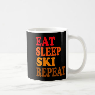 Eten slapen ski herhalen winter bergen ski lodge koffiemok
