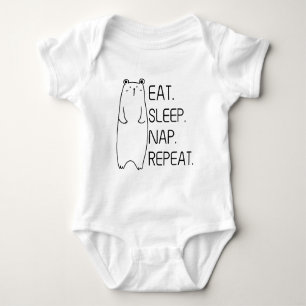 Eten Slapen Slapen Herhalen Op Maat Baby Beer Body Romper