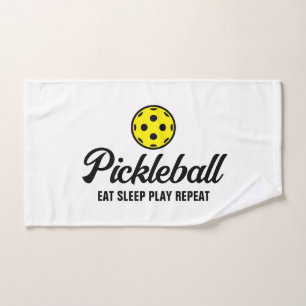 Eten slapen spelen herhalen schattig pickleball sp handdoek