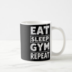 Eten Slapen Sportzaal Herhalen Grappige Workout Hu Koffiemok