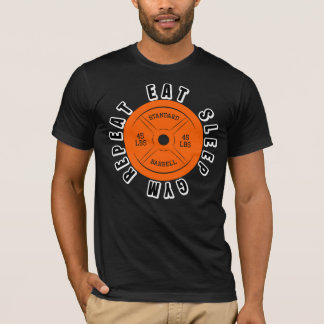 Eten Slapen Sportzaal Herhalen T-shirt voor fitnes
