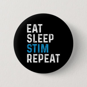 Eten Slapen Stim Herhalen Stimming Autisme Bewustz Ronde Button 5,7 Cm