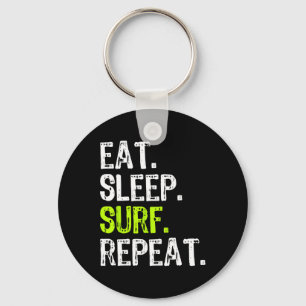 Eten Slapen Surfen Herhalen Surfen Surfer Grappig Sleutelhanger