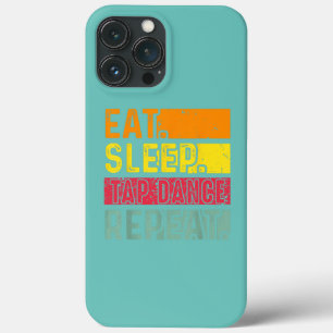 Eten Slapen Tapdans Herhalen Dansende Danser Retro iPhone 13 Pro Max Hoesje