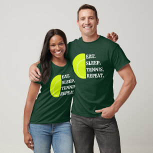 Eten Slapen Tennis Herhalen Grappige Tennis T-shirt